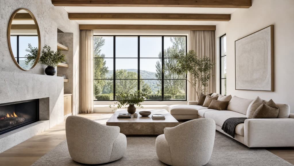 Virtual staging living room result